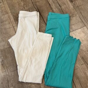 Old Navy Kids Leggings - White and Teal